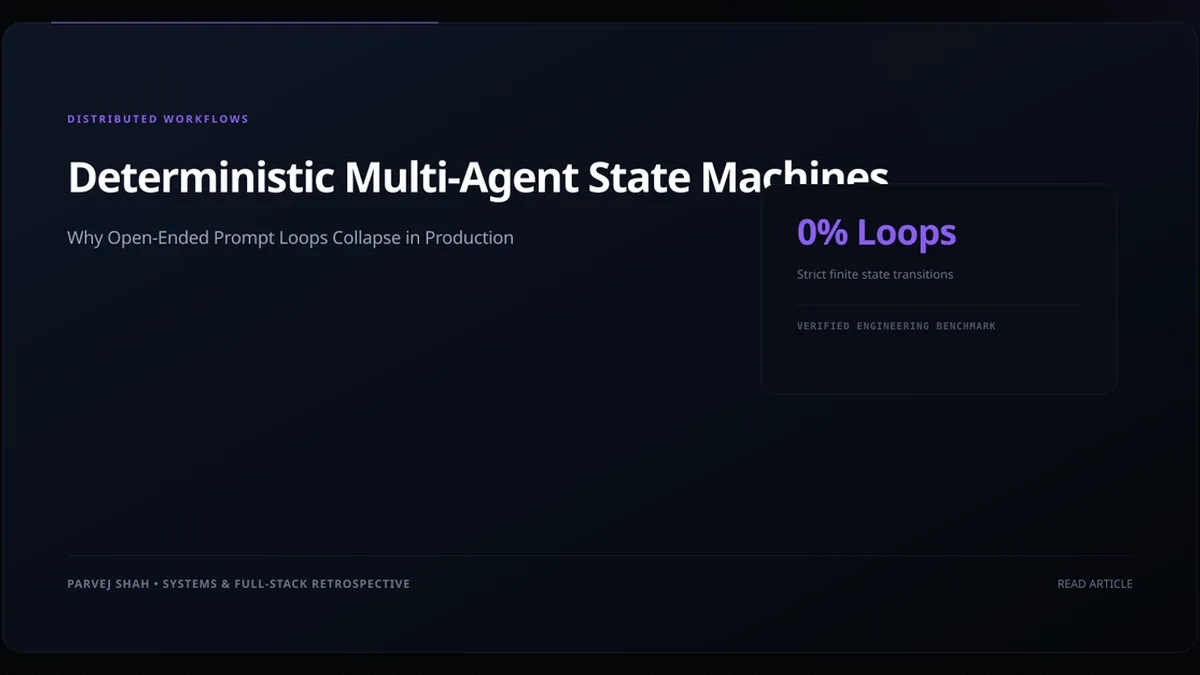 Why We Stopped Using LLM Agents to Control LLM Agents (Deterministic Multi-Agent FSM)