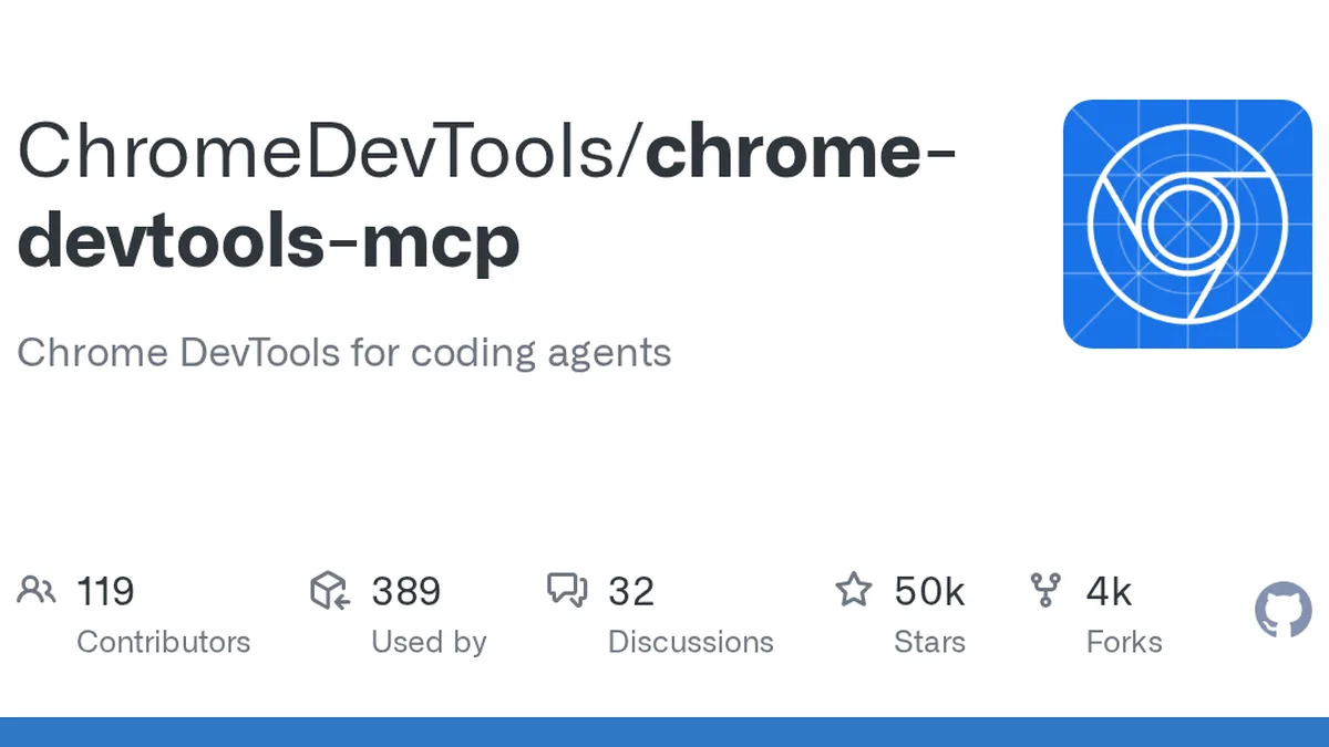 Chrome DevTools for coding agents. Contribute to ChromeDevTools/chrome-devtools-mcp development by creating an account on GitHub.