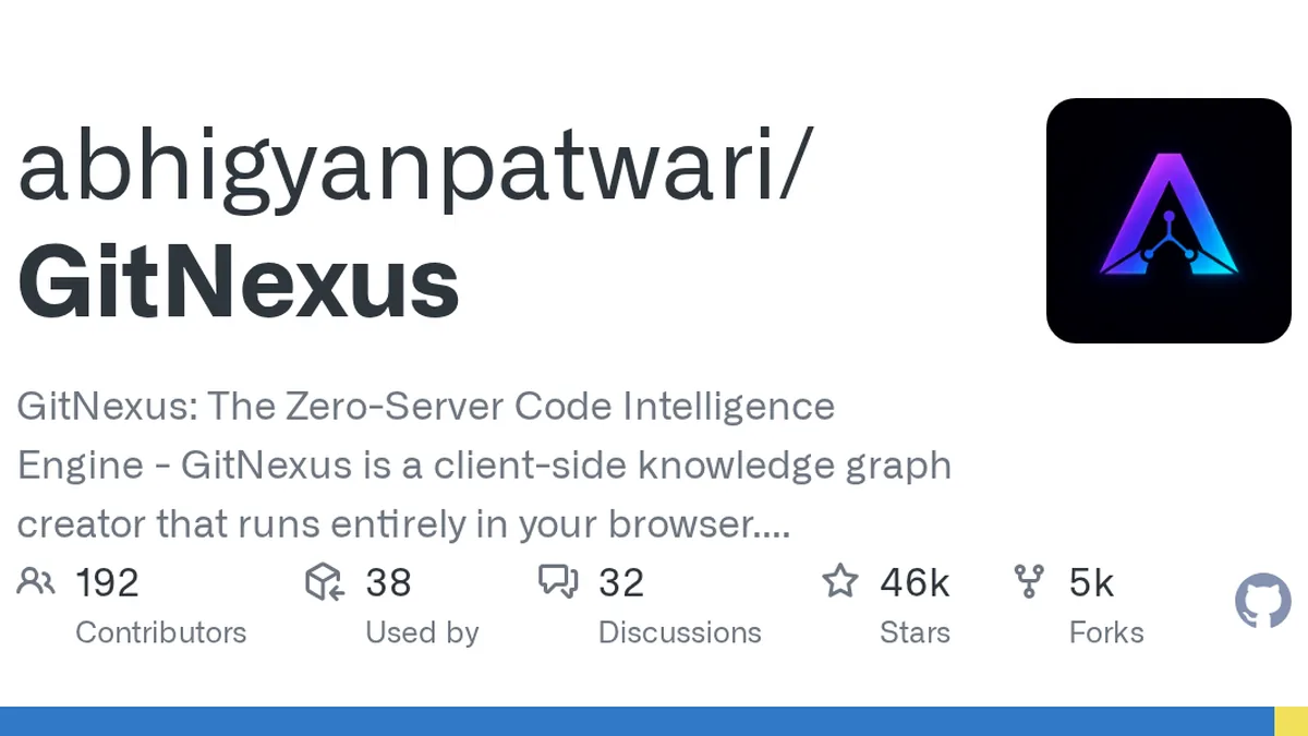 GitNexus: The Zero-Server Code Intelligence Engine -       GitNexus is a client-side knowledge graph creator that runs entirely in your browser. Drop in a git repository (Github, Gitlab, Azure, Loc...