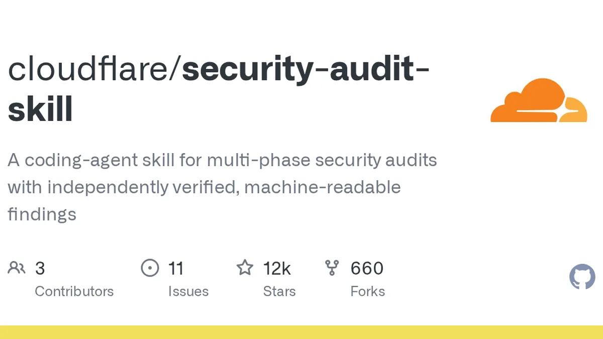 A coding-agent skill for multi-phase security audits with independently verified, machine-readable findings - cloudflare/security-audit-skill