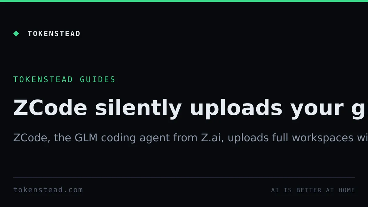 ZCode, the GLM coding agent, silently uploads your Git history