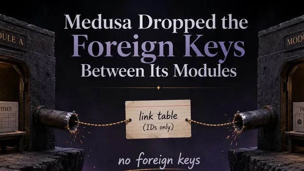 MedusaJS Dropped the Foreign Keys Between Its Modules: The defineLink Gamble