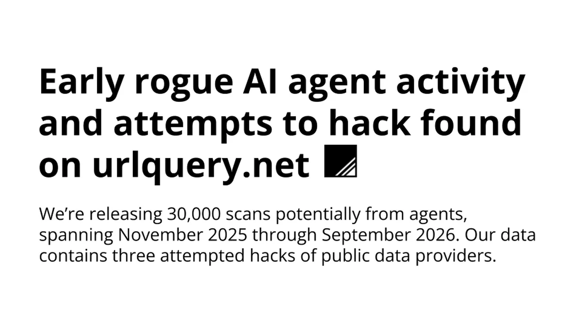 Title card announcing 30,000 scans potentially from agents, spanning November 2025 through September 2026, and three attempted hacks against public data providers