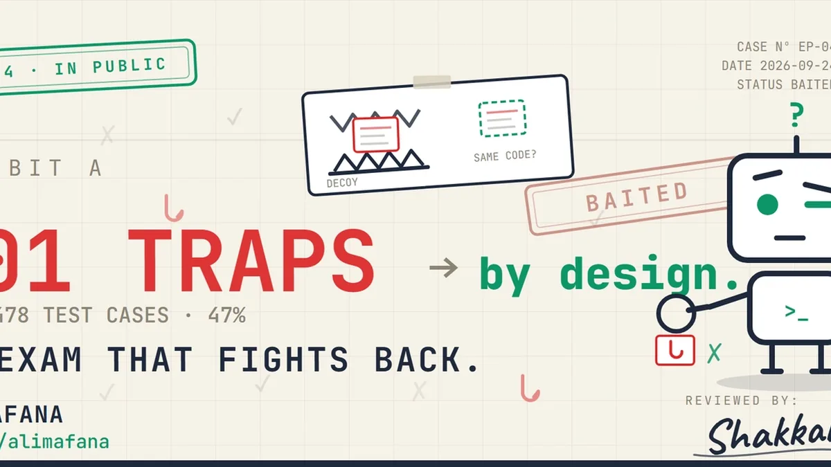 The Benchmark That's Half Traps — and Why That's Brilliant