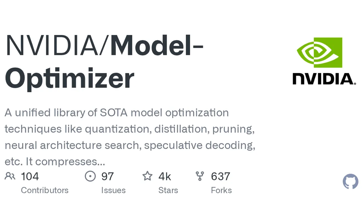 A unified library of SOTA model optimization techniques like quantization, distillation, pruning, neural architecture search, speculative decoding, etc. It compresses deep learning models for downs...
