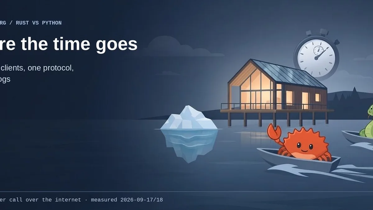 Two Iceberg Clients, One Protocol: Where the Time Goes