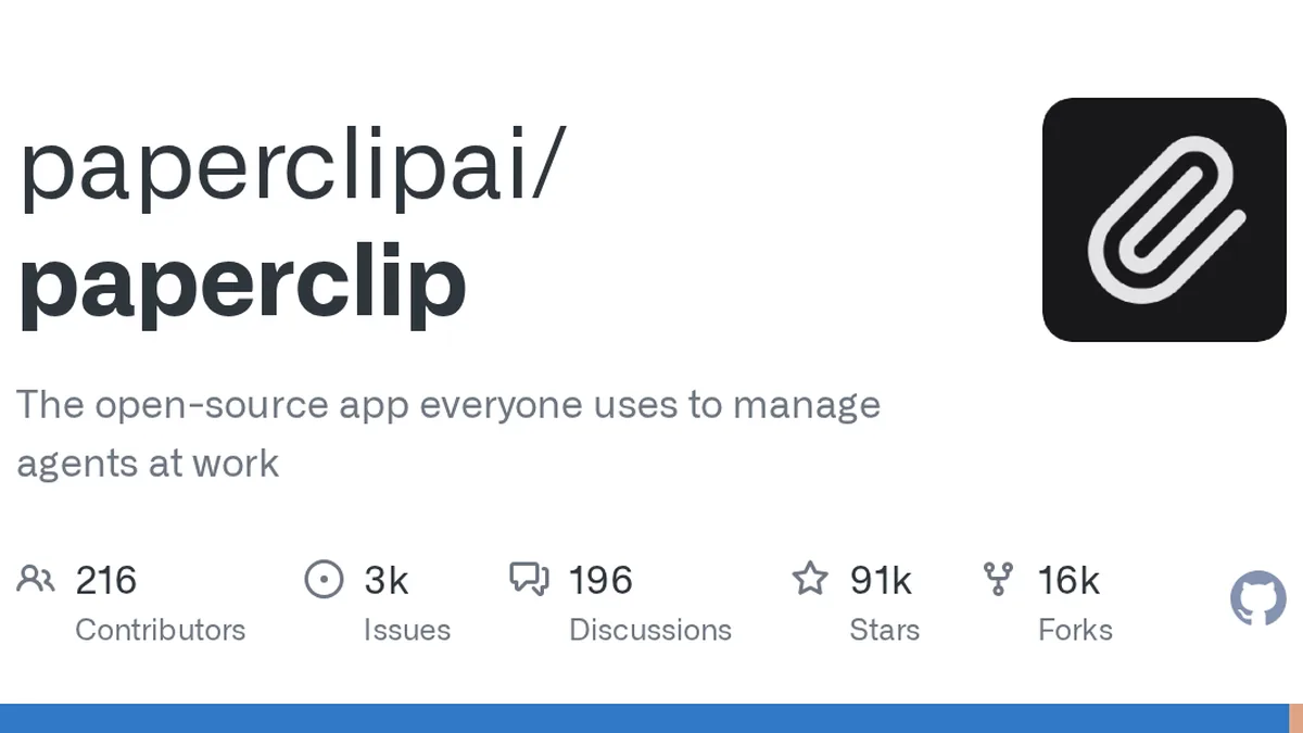 The open-source app everyone uses to manage agents at work - paperclipai/paperclip