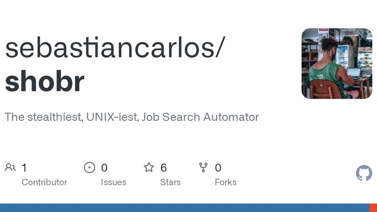 The stealthiest, UNIX-iest, Job Search Automator. Contribute to sebastiancarlos/shobr development by creating an account on GitHub.