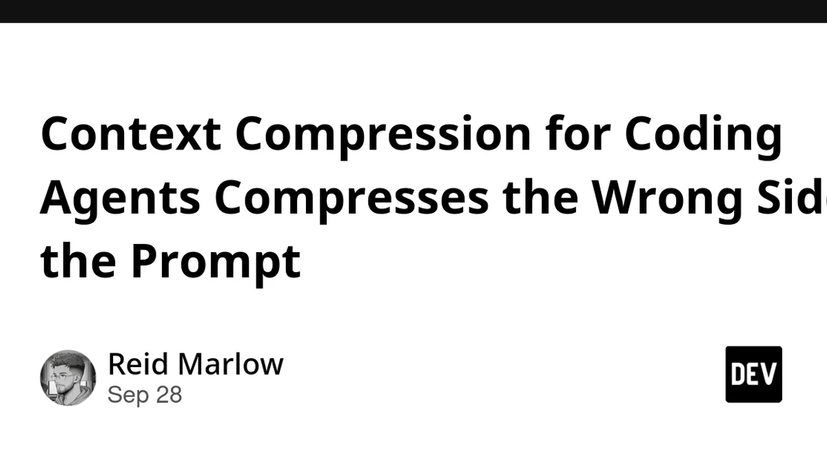Context Compression for Coding Agents Compresses the Wrong Side of the Prompt