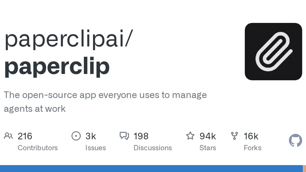The open-source app everyone uses to manage agents at work - paperclipai/paperclip