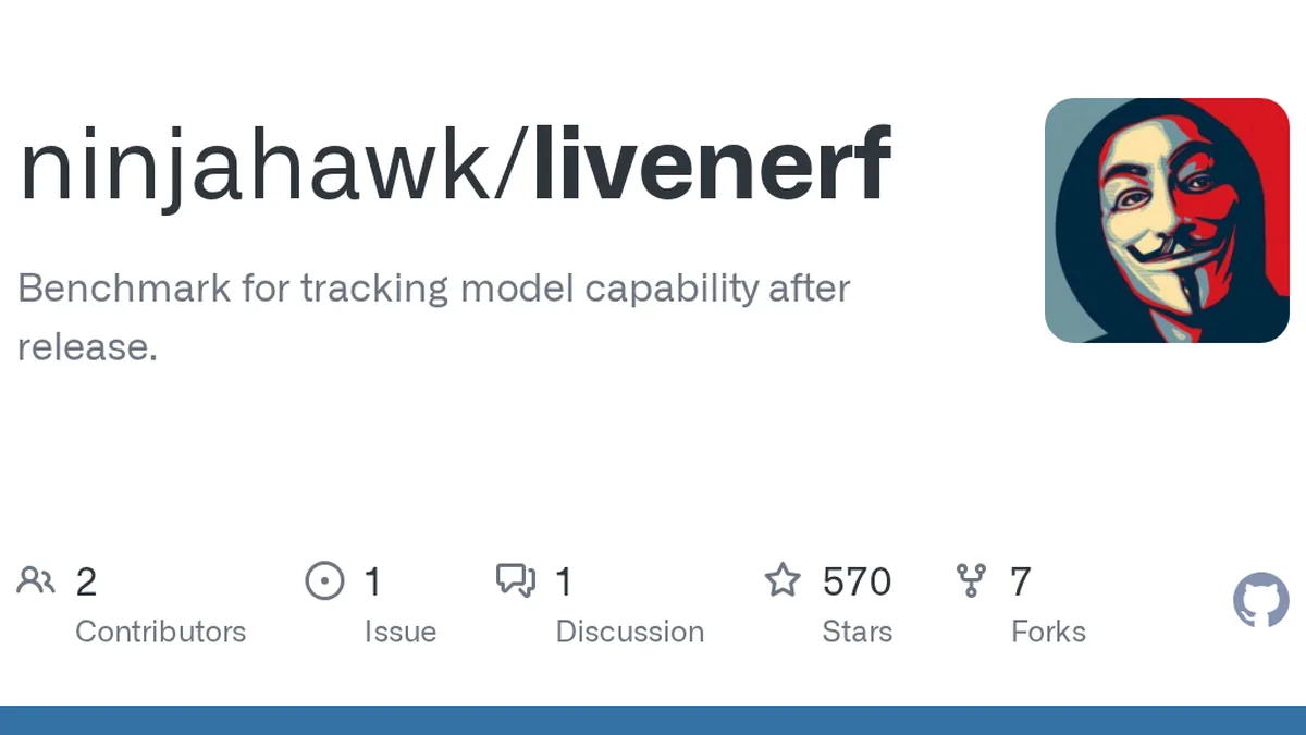 Benchmark for tracking model capability after release. - ninjahawk/livenerf