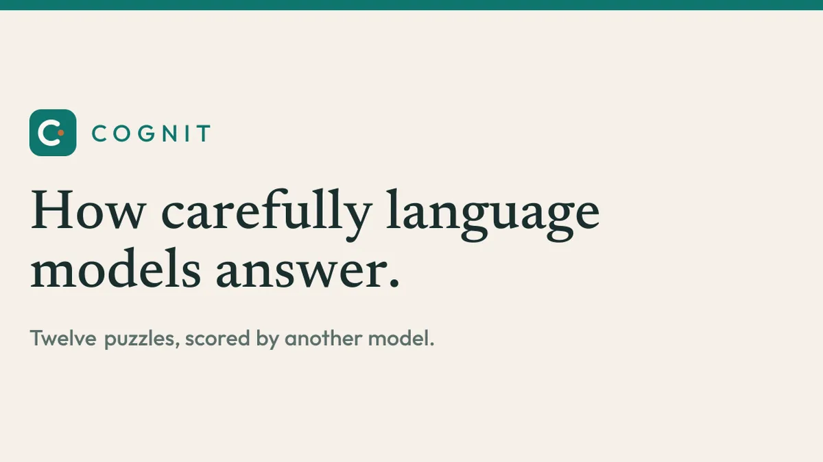 cognit. How carefully language models answer.