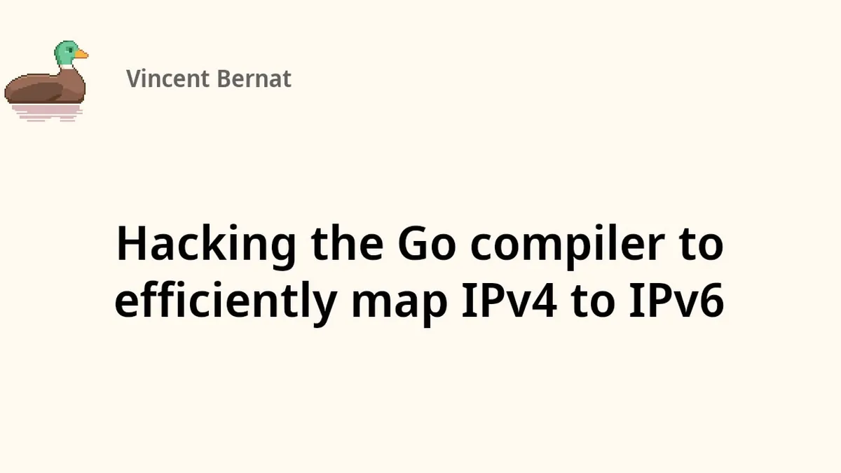 Hacking the Go compiler to efficiently map IPv4 to IPv6