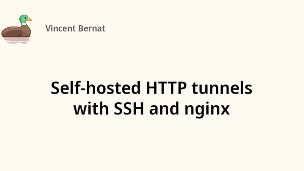 Self-hosted HTTP tunnels with SSH and Nginx