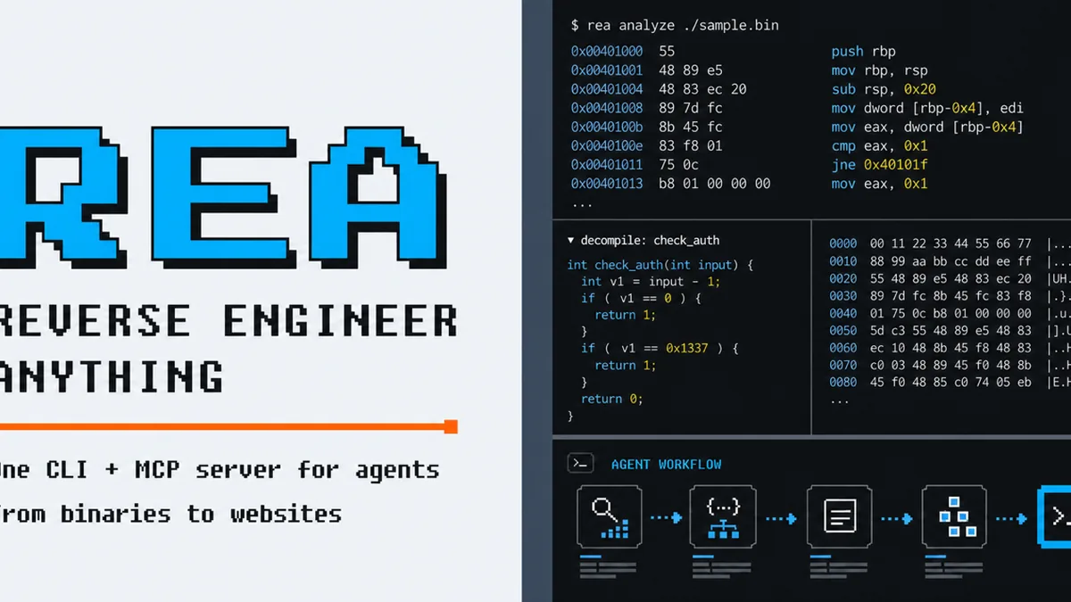 Reverse engineer anything with agents, from app behavior down to native binaries. - morluto/rea
