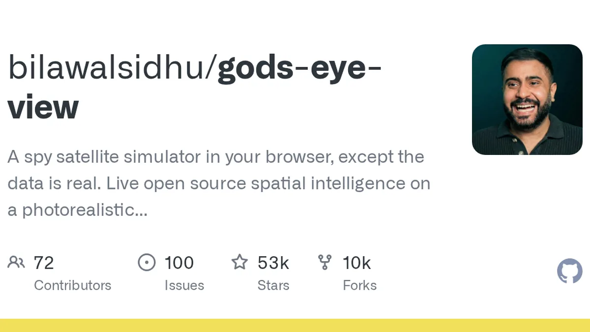 A spy satellite simulator in your browser, except the data is real. Live open source spatial intelligence on a photorealistic 3D globe. - bilawalsidhu/gods-eye-view