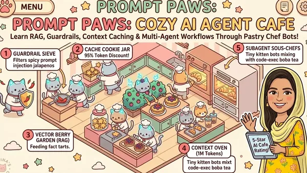I Built a Cozy 60 FPS AI Agent Bakery Game to Teach RAG, Guardrails, Context Caching & Multi-Agent Orchestration
