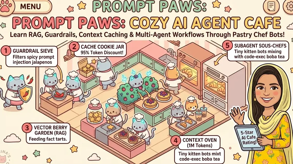 I Built a Cozy 60 FPS AI Agent Bakery Game to Teach RAG, Guardrails, Context Caching & Multi-Agent Orchestration
