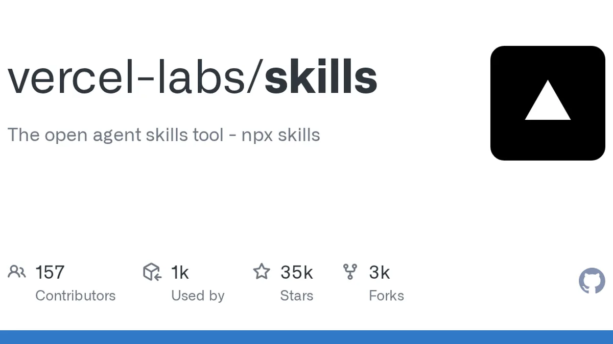 The open agent skills tool - npx skills. Contribute to vercel-labs/skills development by creating an account on GitHub.