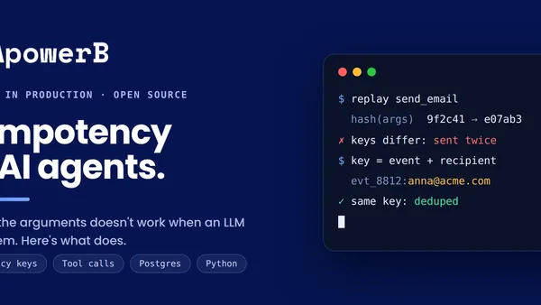 Idempotency keys for AI agents: why hashing the arguments doesn't work