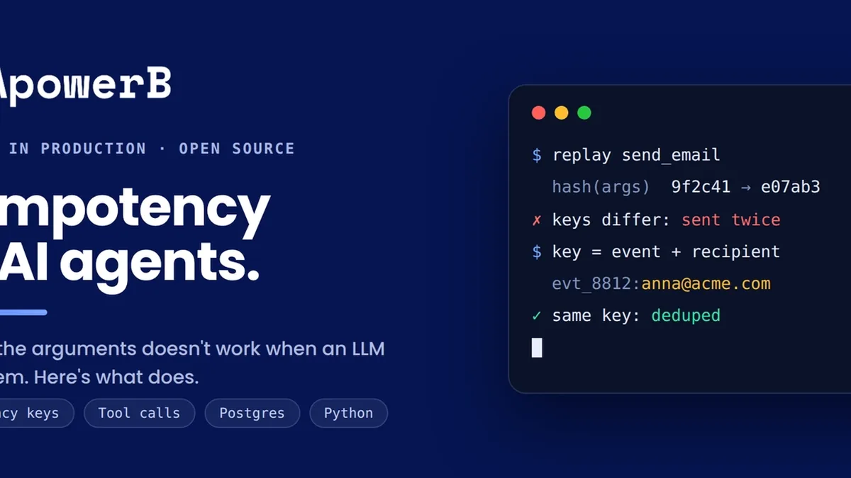 Idempotency keys for AI agents: why hashing the arguments doesn't work