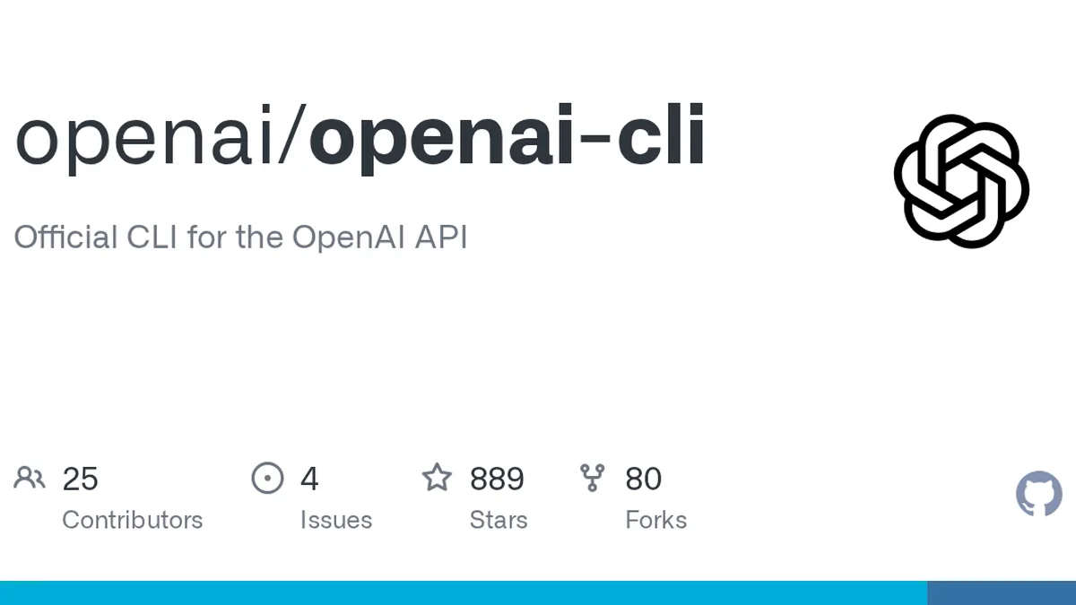 Official CLI for the OpenAI API. Contribute to openai/openai-cli development by creating an account on GitHub.