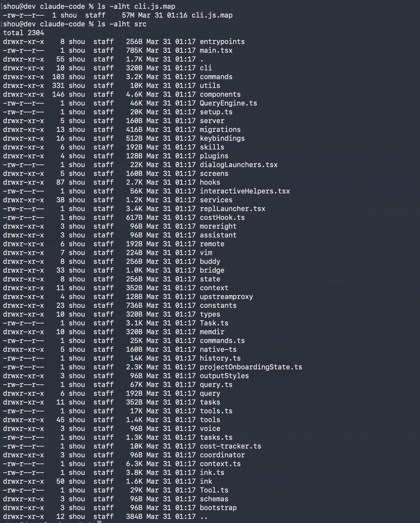 Claude Code's source code has been leaked via a map file in their NPM registry