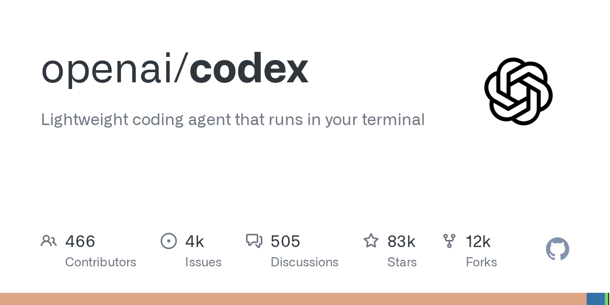 Lightweight coding agent that runs in your terminal - openai/codex