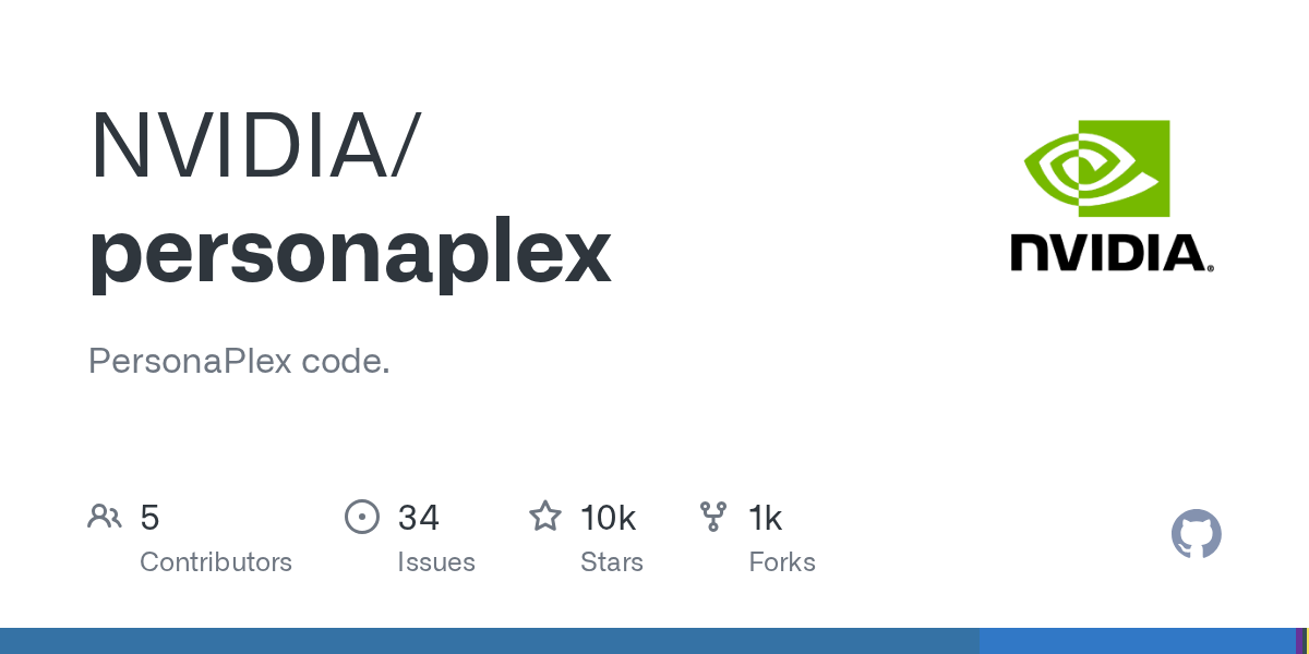 PersonaPlex code. Contribute to NVIDIA/personaplex development by creating an account on GitHub.