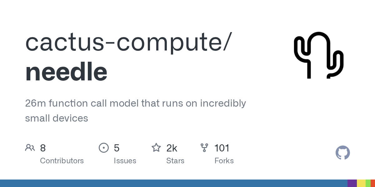 26m function call model that runs on incredibly small devices - cactus-compute/needle