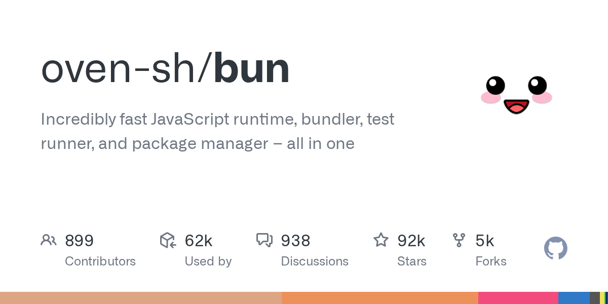 Incredibly fast JavaScript runtime, bundler, test runner, and package manager – all in one - oven-sh/bun