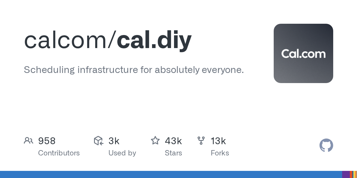 Scheduling infrastructure for absolutely everyone. - calcom/cal.diy