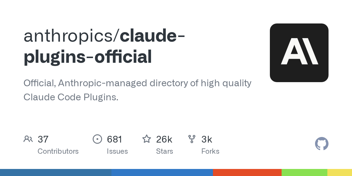 Official, Anthropic-managed directory of high quality Claude Code Plugins. - anthropics/claude-plugins-official