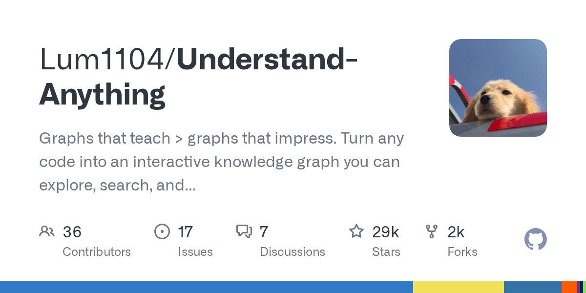 Graphs that teach &gt; graphs that impress. Turn any code into an interactive knowledge graph you can explore, search, and ask questions about. Works with Claude Code, Codex, Cursor, Copilot, Gemin...